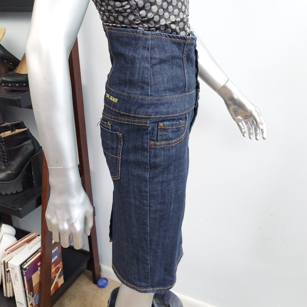 ZCO High Waisted Stretch Denim Pencil Skirt - Picture 5 of 11